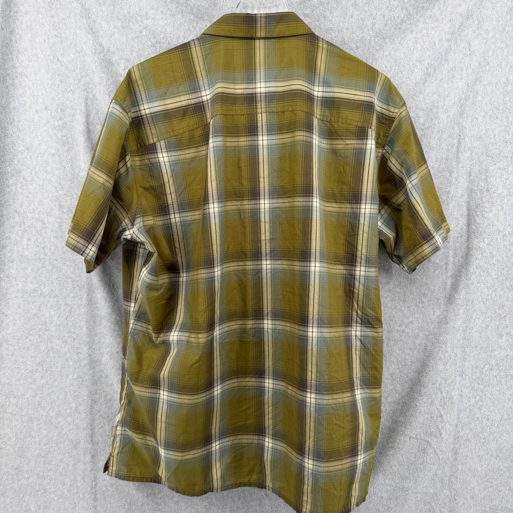 Kuhl Response Mens XL Olive Green Plaid Short Sleeve Button Down Shirt 7153 - Picture 8 of 9
